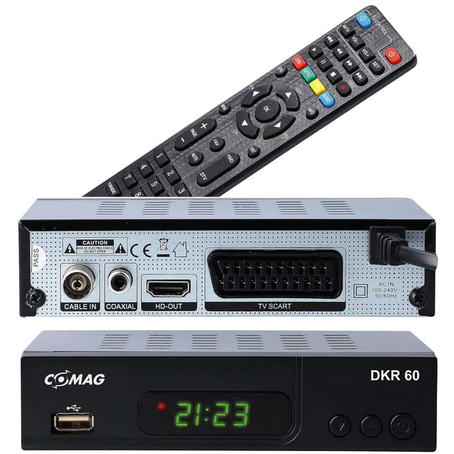 Comag DKR 60 HD digitaalne Full HD kaabelvastuvõtja (PVR-valmis, HDTV, DVB-C, ajanihke funktsioon, HDMI, SCART, USB 2.0) must