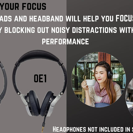 AHG Accessory House Global QC3 kõrvapadjad/kõrvapealsed kõrvapadjad ja V2 QC3 peavõrupadjad/kõrvapealsed peavõrupadjad, mis ühilduvad Bose QuietComfort 3 (QC3) ja Bose On-Ear 1 (OE1) kõrvaklappidega (mustad)
