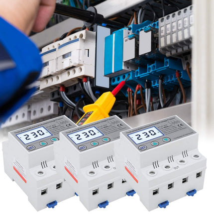 STVP-932 Adjustable Voltage Protector Multifunctional Voltage Protector Adjustable Voltage Protector LCD Undervoltage Protection Overvoltage Protection 230V/400VAC(50A)