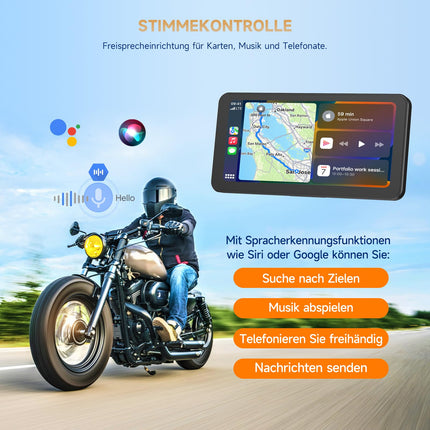 Spedal CL871 6,25" mootorratta CarPlay ja Android Auto ekraan, täisveekindel, GPS-navigatsioon mootorrattale, Bluetooth, Siri/Google'i assistent