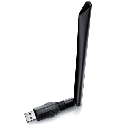 CSL - WLAN-adapter 1200MBit/s - 2.4Ghz + 5Ghz - kahesageduslik - 5 dBi väline antenn - mini WiFi-pulk 1200 MBit/s - traadita LAN - USB 3.2 Gen.1 võrguadapter - lauaarvutile, sülearvutile - ka Windows 11-ga