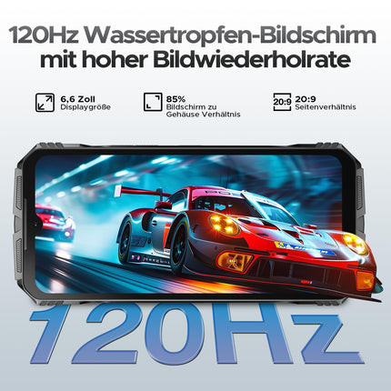 DOOGEE S118 Outdoor Handy Ohne Vertrag Android 14-10800mAh, 32GB RAM+512GB ROM/TF 2TB Octa-Core Outdoor Smartphone, 6.6” FHD+ baustellenhandy, 50MP AI Kamera Rugged Smartphone, IP68/NFC/Face ID/GPS