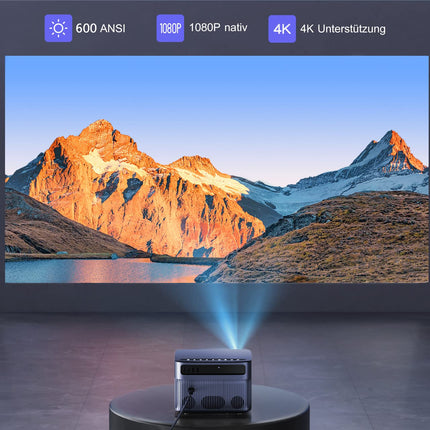 【Autofookus/trapetsikorrektsioon】 Projektor, 28000 luumeniga WiFi Bluetooth-projektor Full HD 1080P, kodukino videoprojektor 4K tugi, ühildub Fire Sticki, Xboxi, PS5, sülearvuti, USB ja mobiiltelefoni projektoriga