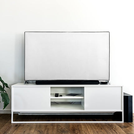 kwmobile 43" TV Cover - Indoor TV Screen Protector Cover - TV Screen Dust Cover - White