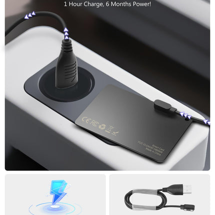 2 tk Air Tag Card rahakoti jälgimiskaarti, 1,6 mm õhuke, veekindel nutikate Bluetooth-siltide esemete jälgimise leidja laadimiskaabliga, ühildub Apple Find My'ga (ainult iOS), kohvrite, kottide, passide ja pagasi jaoks.