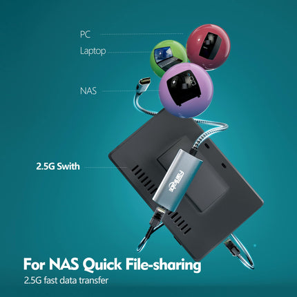2.5G USB C Etherneti adapter, fairikabe USB Type-C LAN võrguadapter gigabitiga, ühilduv Thunderbolt 3-ga, Maci, MacBook Airi, MacBook Pro, iPad Pro, iPad Airi, sülearvuti ja arvuti jaoks