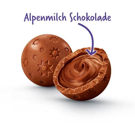 Milka Fine Balls Alpine Milk 1 x 900g I Christmas Chocolate Bulk Pack 100 Pieces I Advent Calendar Chocolate I Christmas Sweets Made from 100% Alpine Milk Chocolate