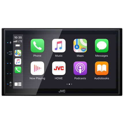 JVC KW-M565DBT - ilma draivita, Apple CarPlay, Android Auto, 17,3 cm mahtuvuslik puutetundlik ekraan, DAB+/FM, USB peegeldamine Androidile, Bluetooth käed-vabad süsteem, heliprotsessor, 4 x 50 W, must