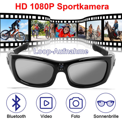 Nisanmoon päikeseprillide minikaamera, Bluetooth Sports HD 1080P videokaamera, kantavad prillid foto- ja videosalvestusega, silmussalvestus