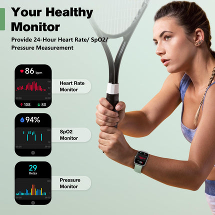 Nutikell Fitness Tracker Fitness pulsimõõtjaga, SmartWatch IP68 veekindel Fitness Watch Täispuutetundliku ekraaniga muusika juhtimise funktsiooniga Unemonitoriga kellad naistele, meestele ja lastele