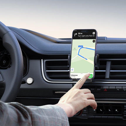 Lamicall Car Phone Holder, Cell Phone Car Mount - [2025 Spring Clip] Universal Air Vent Phone Holder Car, 360 Degree Vent Car Mount for iPhone 16/15/14/13/12 Pro Max Plus, Samsung 4-7 inch Smartphone