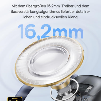 Baseus Eli Sport 1 avatud kõrvaga Bluetooth-kõrvaklapid, suunatud akustika, võimas bass, ülikerged, IPX4 veekindlad, ENC mikrofonid, Bluetooth 5.3 jooksmiseks, treenimiseks, fitnessiks
