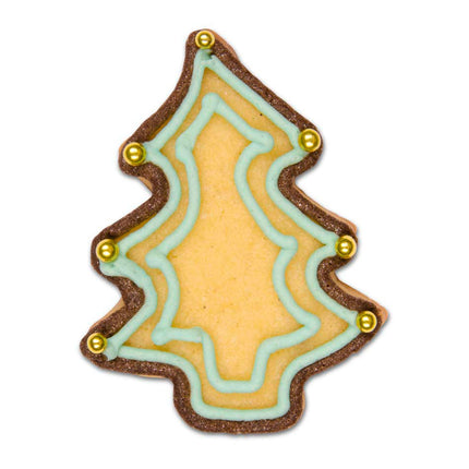 Städter fir tree cookie cutter 19 cm tinplate, silver, 19 x 19 x 3 cm