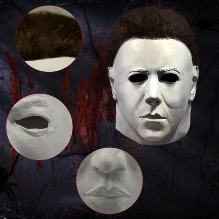 Xambop Michael Myers Mask Original 1978,Horror latex mask Halloween Michael Myers costume props adult size