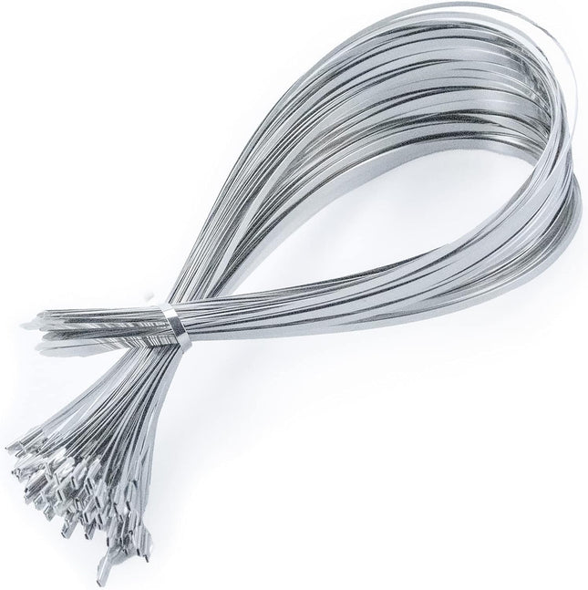 Stainless steel cable ties 100 pieces, 700mm*4.6mm (V2A), metal cable ties strong, heat protection tape fastening, fence construction, cable management.