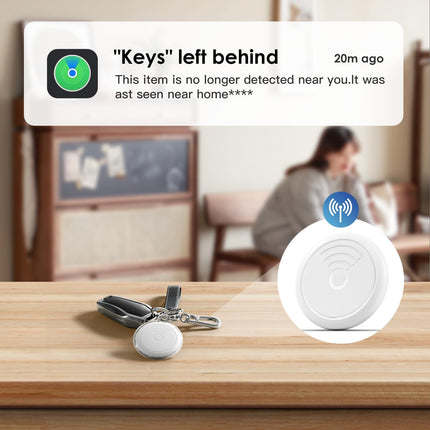 Air Tracker Tag Item Finder, 4 Pack, Compatible with Apple Find My (iOS Only), Replaceable Battery Item Locator with 4 Waterproof Cases and Keychains for Keys, Luggage, Suitcase,
