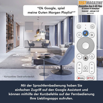 Nonic [Testi VÄGA HEA *] Homatics Box R 4K Plus Android TV Box - nutiteleri voogedastusvastuvõtja, Dolby Atmos, Google'i sertifitseeritud, Netflix 4K, Prime Video 4K, Disney+ 4K, gigabit, WiFi HDMI-kaabel