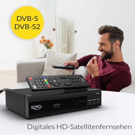 XORO digitaalne FullHD satelliitvastuvõtja HRS 8689 2-in-1 kaugjuhtimispuldiga, toetab Unicable 1/2, JESS, USB 2.0 meediapleierit, HDMI, SCART ja S/PDIF väljundit