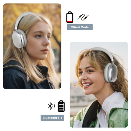 T-fun NC95 hübriidsed mürasummutavad kõrvaklapid, kõrvapealsed kõrvaklapid, juhtmevabad, Bluetooth 5.3, läbipaistvusrežiim, sisseehitatud mikrofon, 65 tundi mänguaega, rakenduse juhtimine, loominguline ketasjuhtimine