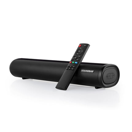 TKMARS Mini Soundbar for TVs with Subwoofer, 10 Meter Wireless Connection Range, 3 Equalizer Modes, Small for Optical/Auxiliary/USB Connection/Bluetooth/Aux/HDIM