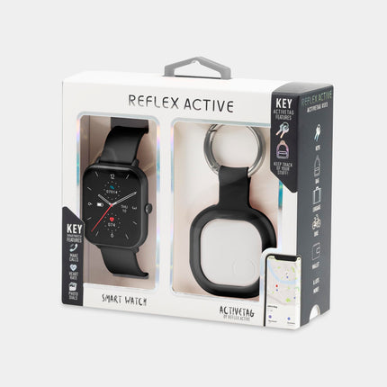 Reflex Active Series 17 4,6 cm IP67 veekindel must nutikell fitnesskõnedele ActiveTag esemete leidjaga kinkekomplekt