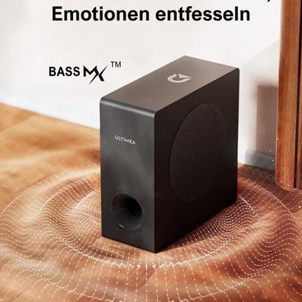 ULTIMEA Dolby Atmose ja BassMX-iga teleritele mõeldud heliriba, 3D ruumilise heli süsteem teleri kõlaritele ja kodukinole, subwooferiga heliriba, 5.3 Bluetooth-arvuti heliribad, tippvõimsus 190 W, Nova S50