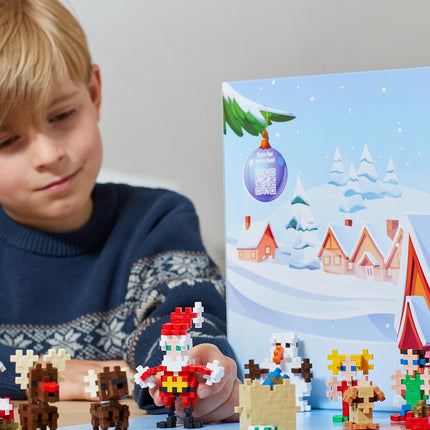 Plus-Plus advendikalender, loomingulised ehitusklotsid, 24 ust + 1 lisauks üllatusega, lastele vanuses 5 ja vanemad, leidlik ehitusmänguasi, valmistatud Taanis