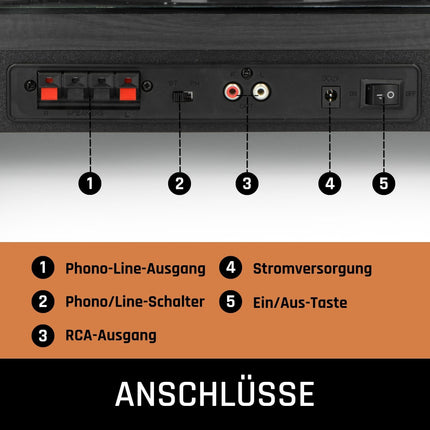 Lenco LS-300 - Hi-Fi plaadimängija Bluetoothiga - Väliste kõlaritega 2 x 10 W RMS - Rihmülekanne - Automaatne seiskamine - MDF-korpus - Must, LS-300 must