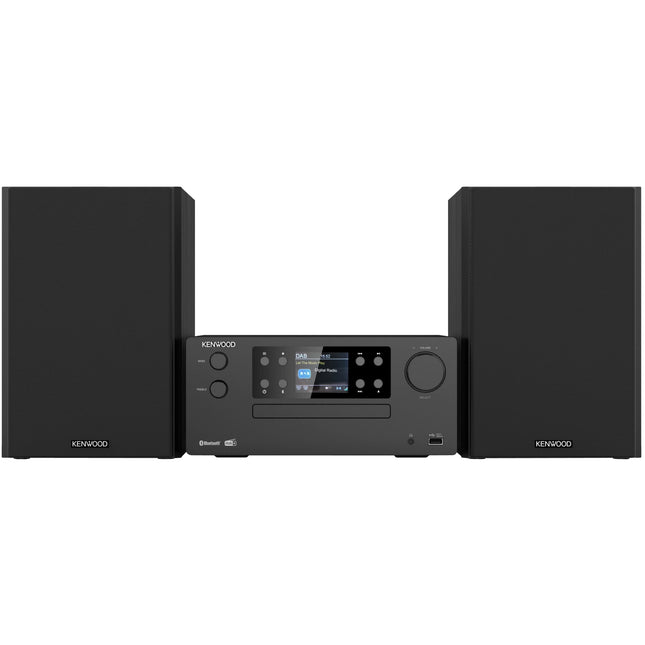 KENWOOD M-925DAB-B - Mikro HiFi-süsteem DAB+, CD, USB, Bluetoothi, 2 x 50 W RMS ja TFT-ekraaniga; Kesköömust