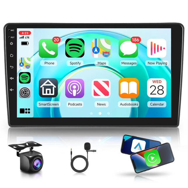 2G+64G juhtmevaba Carplay Android autoraadio 2 DIN Nissan Navara 2006-2014 9-tollise puutetundliku ekraaniga autoraadio juhtmevaba Android automaatse navigatsiooniga GPS WiFi peegliühendusega Bluetooth FM/RDS USB/EQ/SWC tahavaatekaamera
