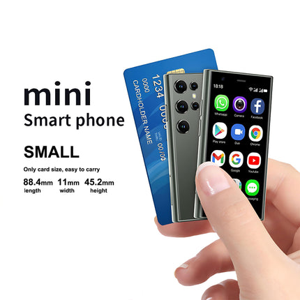 Hipipooo mininutitelefon 3-tolline Android 8.1 kahe SIM-kaardiga minitelefon 1000mAh aku 0.3MP + 2MP kaamera 2GB + 16GB (3G roheline)
