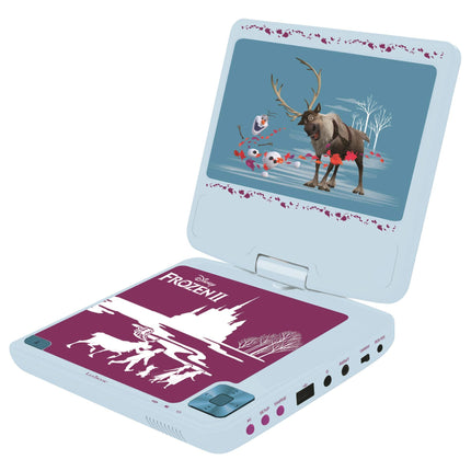 Lexibook - DVDP6FZ - Disney Frozeni kaasaskantav DVD-mängija - taevasinine (prantsuse, hispaania keeles)