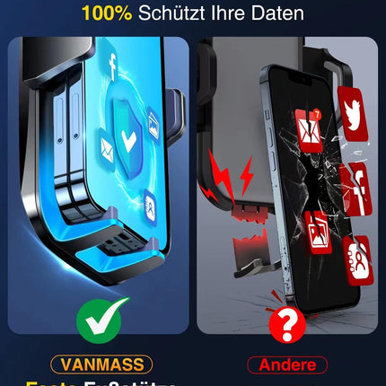 VANMASS autotelefoni hoidik 2025 uusima versiooniga autotelefoni hoidik 4-ühes ventilatsiooniga ja iminapaga telefonihoidik 100% kriimustuskindel nutitelefoni hoidik iPhone 16, Samsung S24, Huawei, Xiaomi, LG jne jaoks.