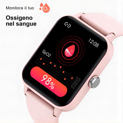 Blackview Smartwatch, 1.85 Touchscreen Fitness Watch with Blood Oxygen, Heart Rate, Sleep Monitor, Activity Tracker with Pedometer Stopwatch, Smartwatch for Women