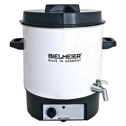 BIELMEIER preserving machine for preserving mulled wine 1800 W 27 liters enamel drain tap stainless steel 3/8" Made in Germany BHG480.2