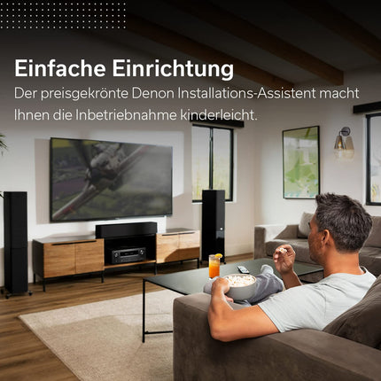Denon AVR-X2800H 7.2-kanaliga AV-ressiiver, HiFi võimendi Dolby Atmose, DTS:X, 6 HDMI sisendi ja 2 väljundiga, 8K HDMI, Bluetooth, Wi-Fi, AirPlay 2, HEOS Multiroom, Alexa ühilduv, must