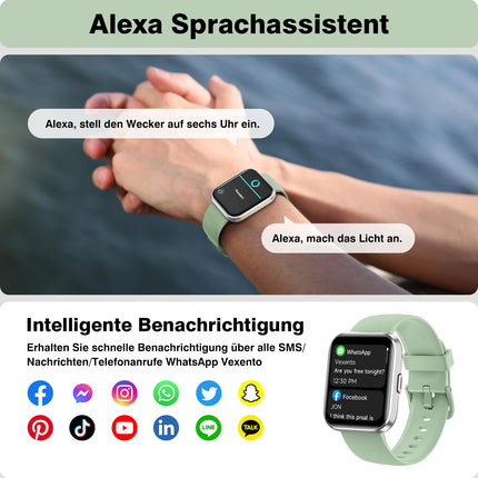 Fitpolo nutikell meestele ja naistele, pulsimonitoriga aktiivsusmonitor, unemonitor, IP68 veekindel, spordikell enam kui 110 spordirežiimiga, sammulugeja, nutikell Alexaga Androidile, iOS-ile, Samsungile