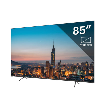 TEEVIEW TV85QQG-EU 85" Google Smart QLED 4K UHD TV, Wi-Fi, Bluetooth, 3x HDMI, Triple Tuner, Voice Control, Integrated Streaming Apps