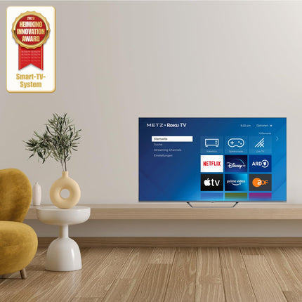 METZ Blue Roku TV, QLED 4K, nutiteler, 43 tolli, 109 cm, kolmekordse tuuneriga televiisor, WiFi, LAN, HDMI, USB, 43MQE7011