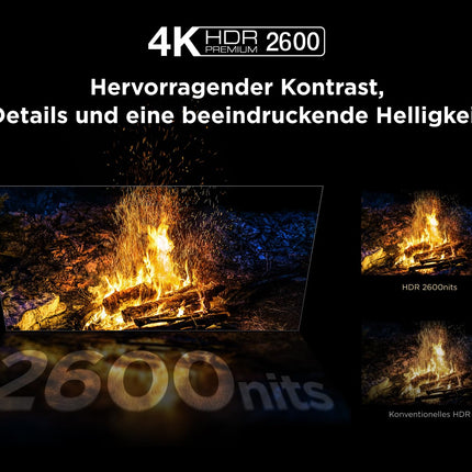 TCL 55C7K 55-tolline QD-Mini LED-teler, 4K HDR Premium 2600, nutikas Google TV 144Hz Motion Clarity Pro tehnoloogiaga (Dolby Vision IQ ja Atmos, CrystGlow HVA paneel, Bang &amp; Olufseni heli, Game Master)