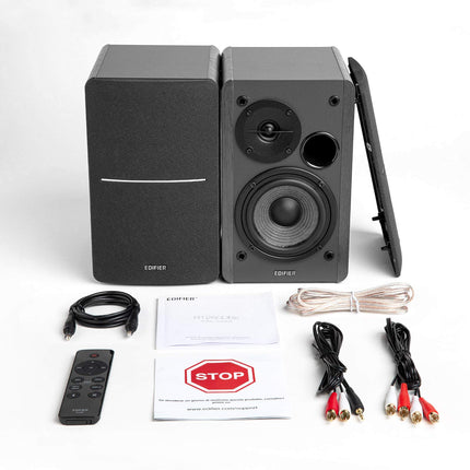 Edifier R1280DBs Active Bluetooth Bookshelf Speakers - Optical Input - 2.0 Wireless Monitor Speaker - 42W RMS with Subwoofer Output Bookshelf Hi-Fi Speakers - Black