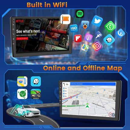 Inefala Android 13 2G/64G autoraadio GPS-navigatsioon FIAT Panda 2003-2012 raadio juhtmevaba Carplay Android Auto, 9-tolline puuteekraan, GPS, WiFi, BT, USB, FM RDS, ekvalaiser, mikrofon, kaamera