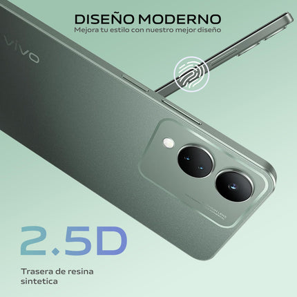 vivo Y17s smartphone, 4GB RAM + 128GB ROM, 50MP triple camera, 5000mAh battery, 6.56" HD+ display, high brightness, IP54, slim body 2.5D, Android 13