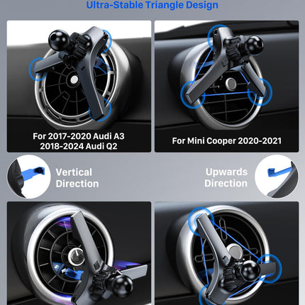 YOSH Car Phone Holder for MagSafe Car Mount Round Air Vent, Magnetic Cell Phone Car Mount Compatible with Mercedes-Benz A/B/C/V-Class/GLC, Mercedes Accessories for iPhone Andriod