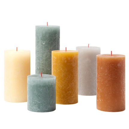 Bolsius maalähedased sambaküünlad - 6 tk kinkekomplekt - Nordic Ambiance - dekoratiivsed majapidamisküünlad - pika põlemisajaga - lõhnatu - loodusliku taimevahaga - palmiõlivaba - mitmes suuruses