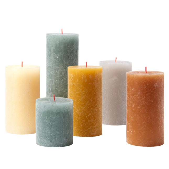 Bolsius maalähedased sambaküünlad - 6 tk kinkekomplekt - Nordic Ambiance - dekoratiivsed majapidamisküünlad - pika põlemisajaga - lõhnatu - loodusliku taimevahaga - palmiõlivaba - mitmes suuruses