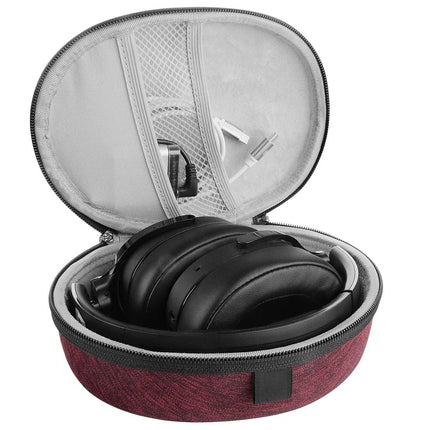 Geekria UltraShell kaitseümbris Skullcandy Crusher Wireless, Crusher ANC, Crusher 360 ja Hesh 3 kõrvaklappidele, kõva kestaga reisiümbris lisatarvikute jaoks (Moab Red)