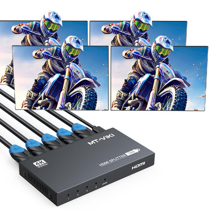 MT-VIKI 4K60Hz HDMI jaotur 1 sisend 4 väljund samaaegne HDMI jaotur 4 monitori peegel 1x4 EDID HDCP 2.2 4:4:4 40m pikamaa edastus