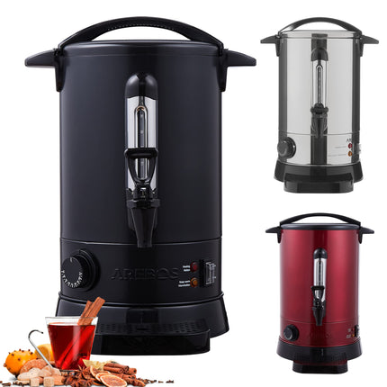 Arebos hõõgveinikann 950 W | Kuumade jookide dosaator | 6,8 L | tilgaaluse, kraani, termostaadi ja ülekuumenemiskaitsega | Temperatuuri reguleerimine 30–110 °C | Must