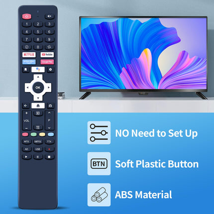 TCNOUMT uus universaalne kaugjuhtimispult, mis sobib Sharp TV 32FG4EA 40FG2EA 32FG2EA Android TV D800208 D800220 jaoks. Ühildub EKO TV K240HSG K43FSG11 K320HSG K58USG Dyon Smart 42 32 40 43 AD 2 jaoks.